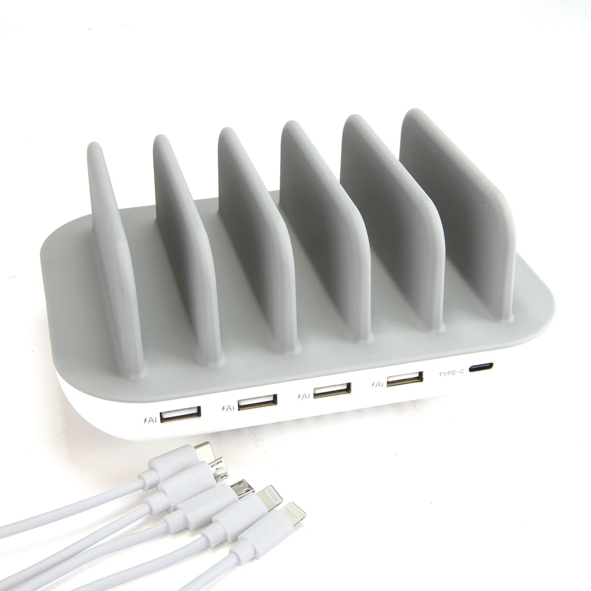 5 Device Charging Station with Cables - Image 2