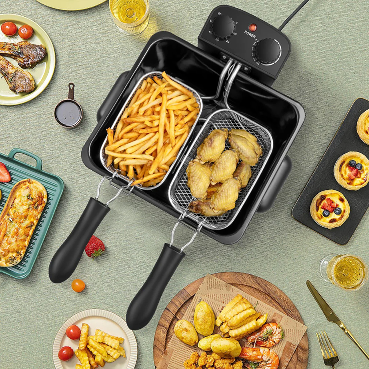 Electric Stainless Steel Deep Fryer - Image 12