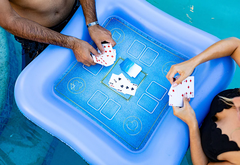 Inflatable Floating Game Table and Waterproof Cards