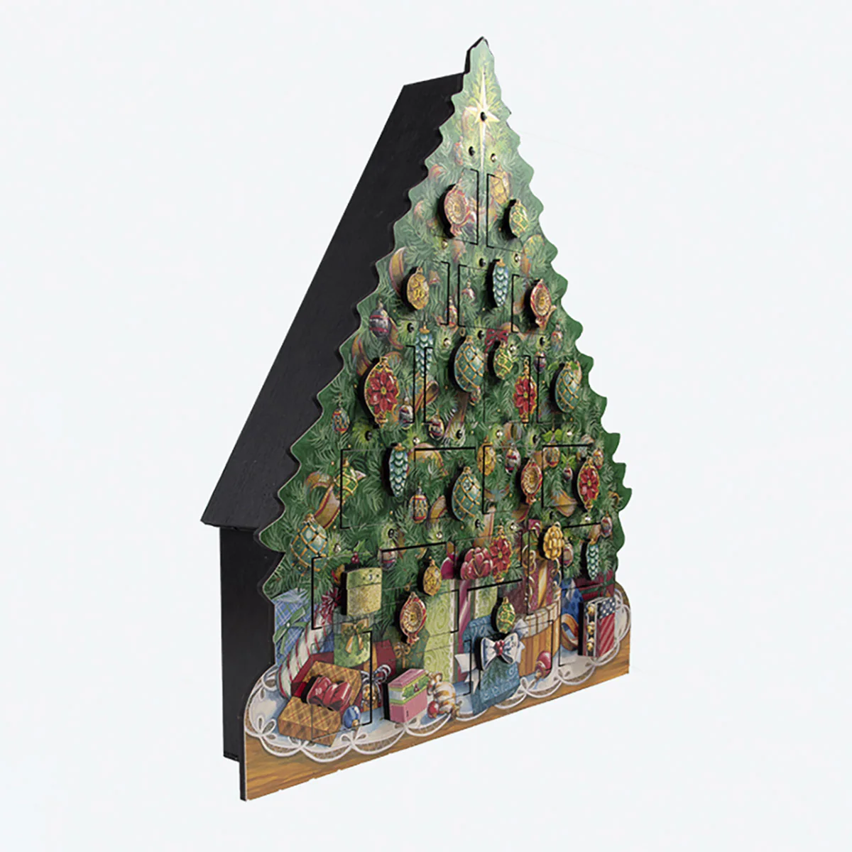 Musical Advent Tree Calendar with Lights - Image 2