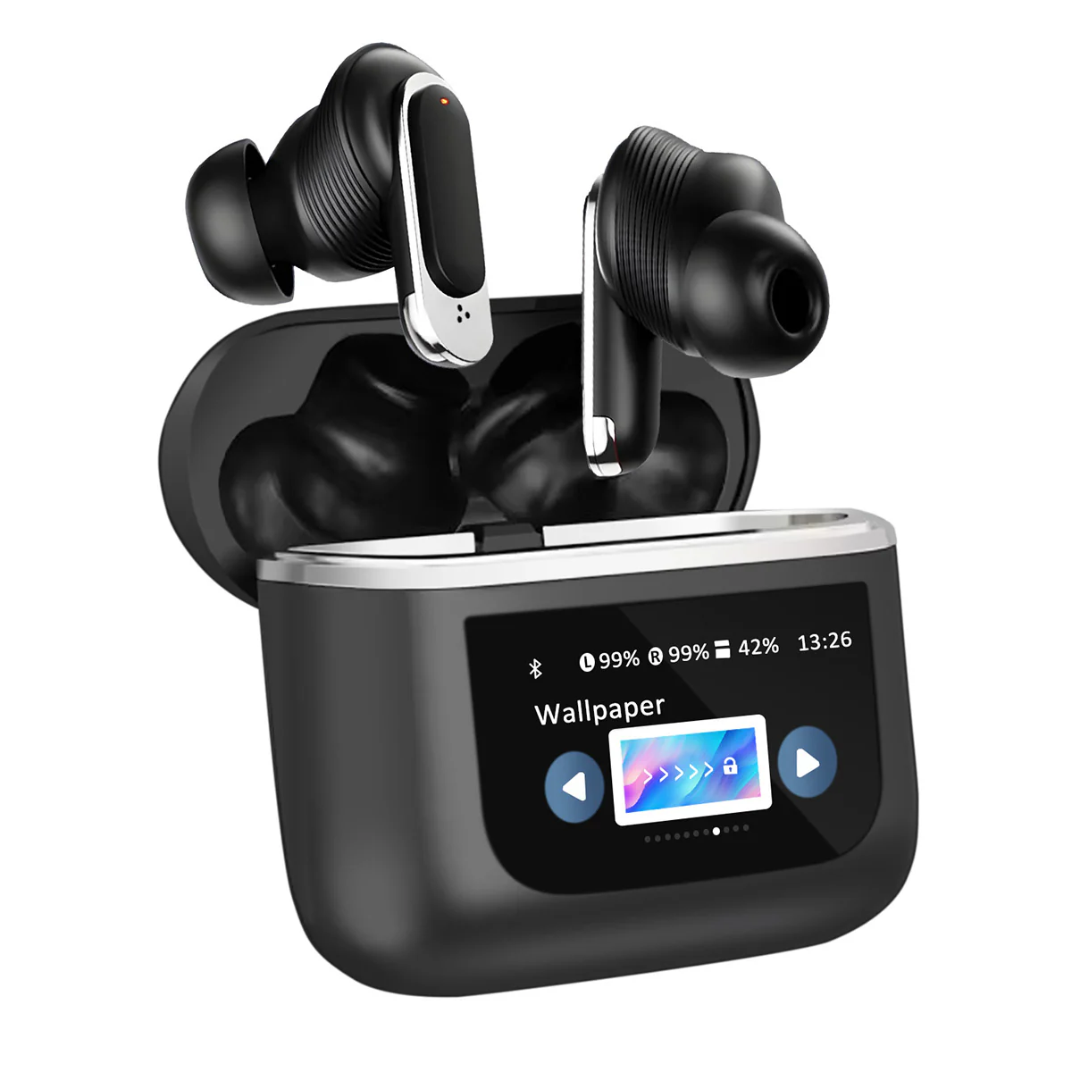 Wireless Earbuds with Touchscreen Smart Case - Image 2